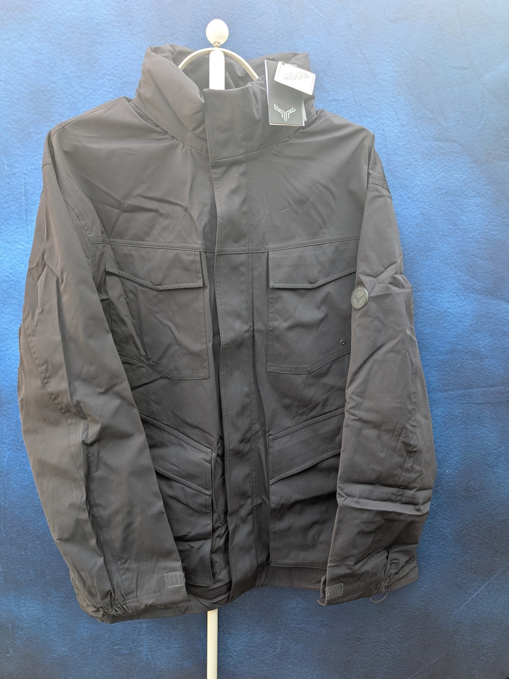 Cross Eyed Moose Men's Black Jacket with High Collar